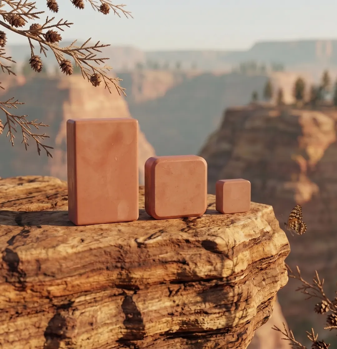 Canyon full bar, gift bar and sample on a red rock ledge above a canyon